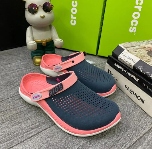 Crocs lite bleu rose