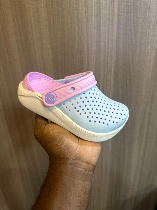 Crocs enfant fun lite bleu rose