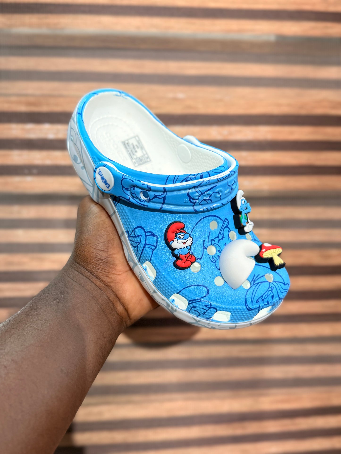 Crocs schtroumpf enfant