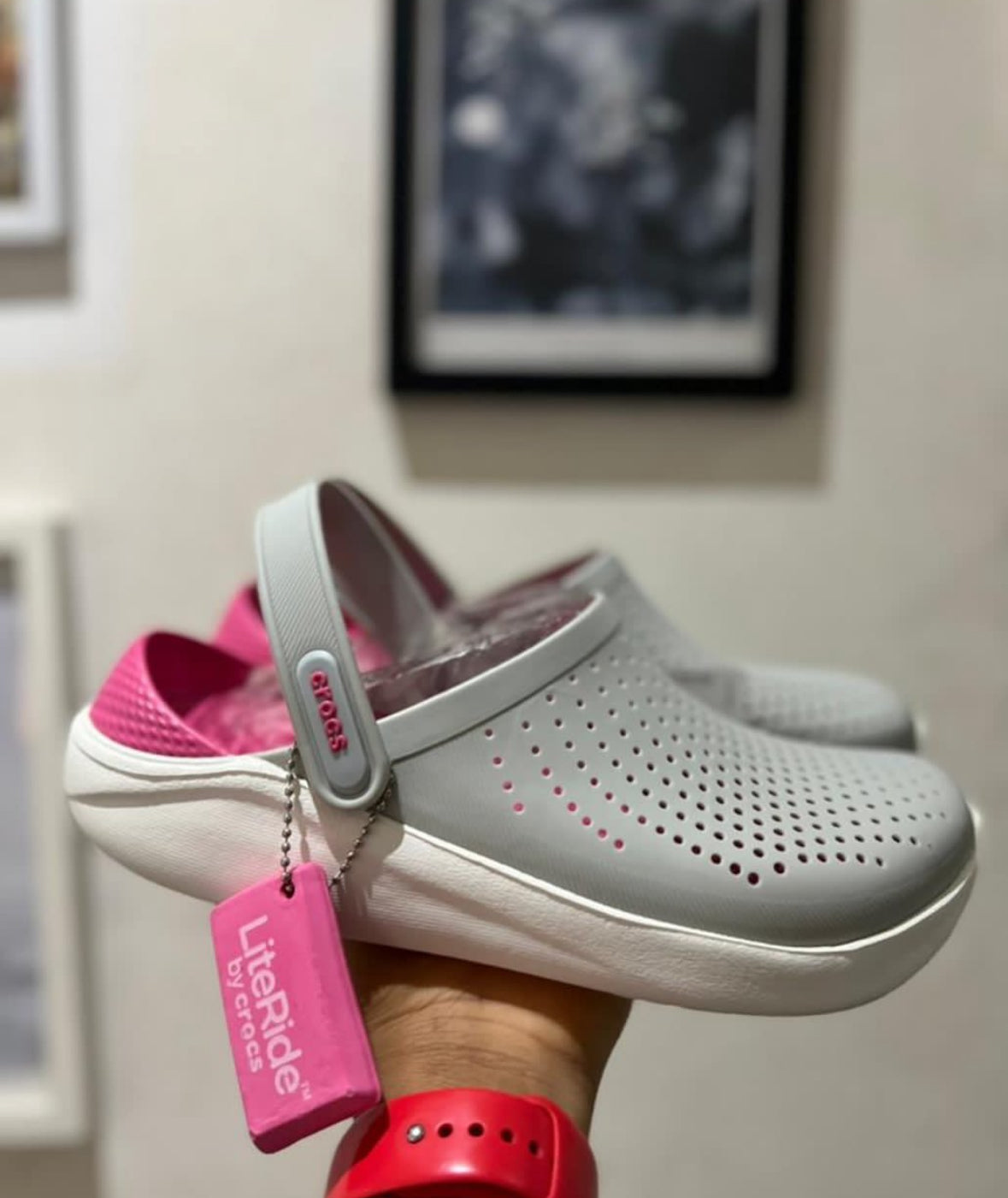 Crocs Fun lite gris rose