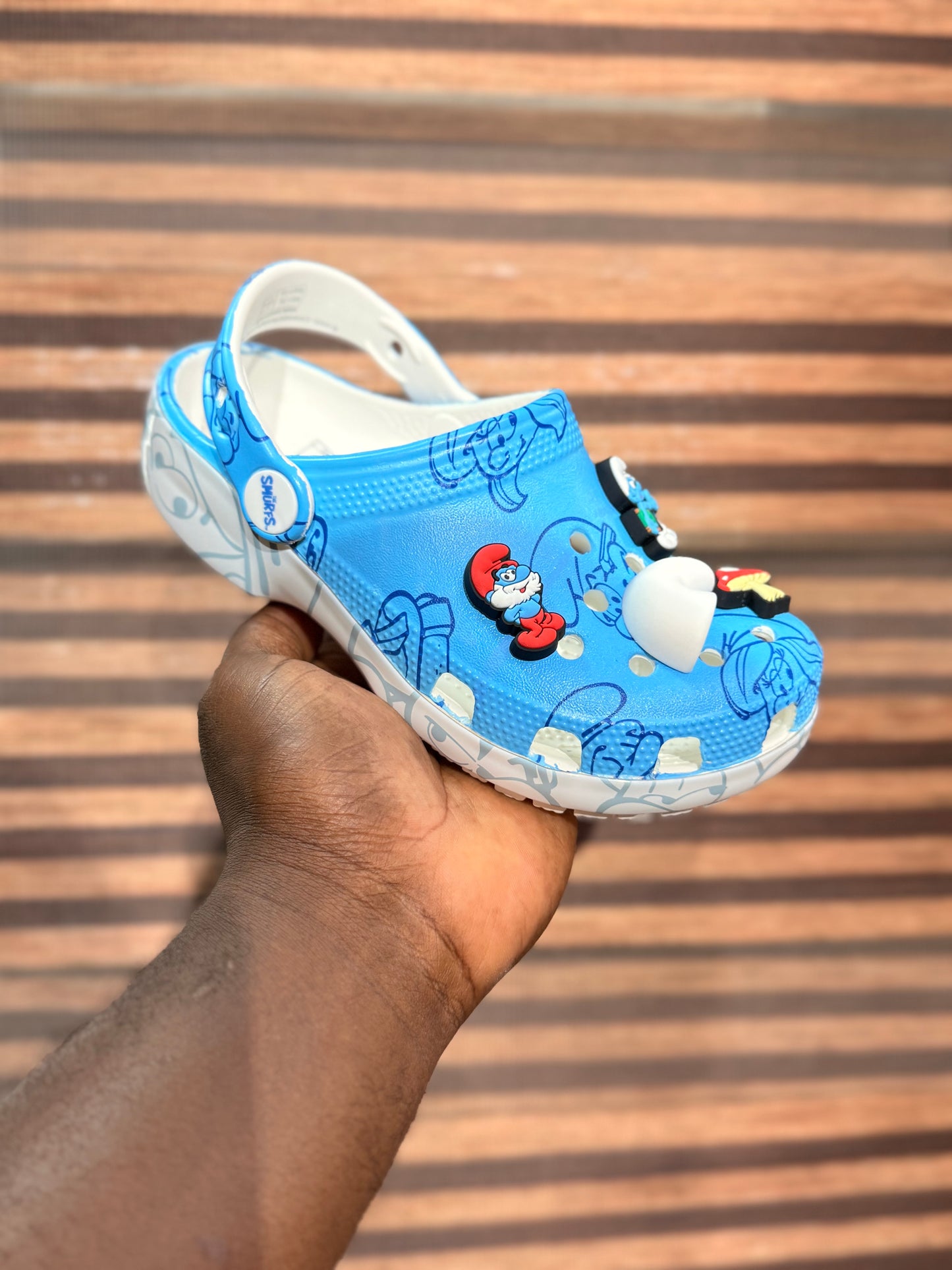 Crocs schtroumpf enfant